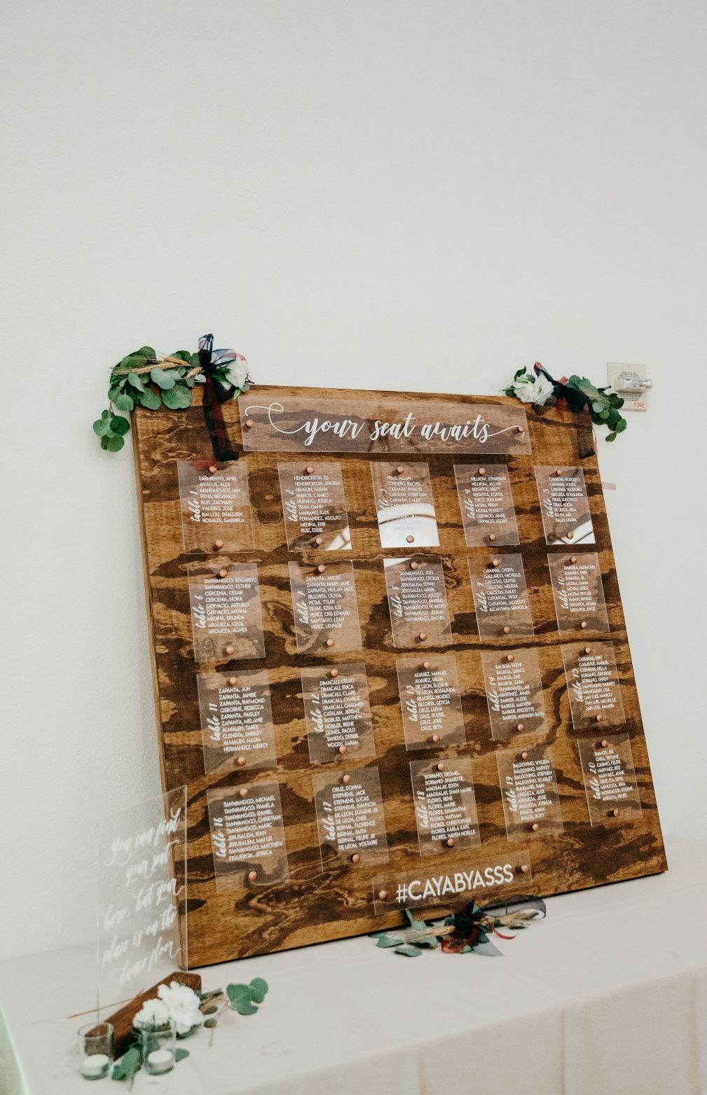  Custom Wooden Seating Chart Acrylic Vinyl