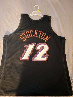 Stockton #12 Black Basketball Jersey