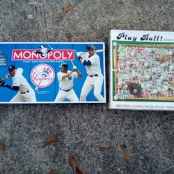 Yankees Monopoly Boardgames +Jigsaw Puzzles 