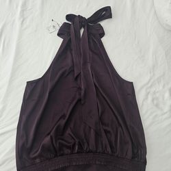 Brand New Express Purple Halter Tank – Size Large – With Tags