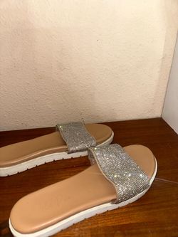 Rhinestone Slide Sandals