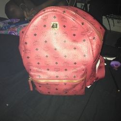 Red MCM Backpack