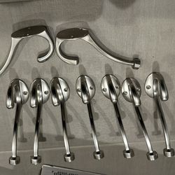 Satin Nickel Pilltop Wall Hooks