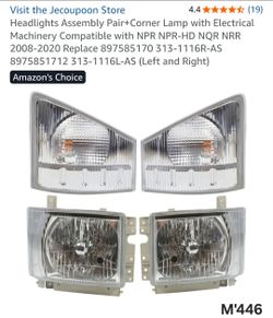 Headlights Assembly Pair + Corner Lamp for NPR (M'446)