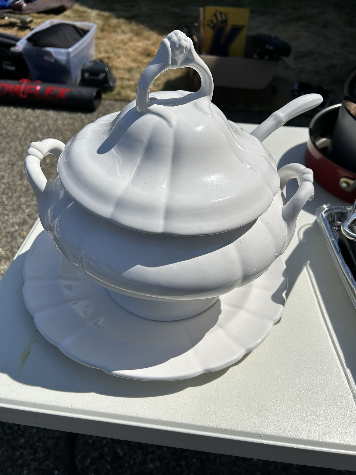 White Ceramic Soup Tureen