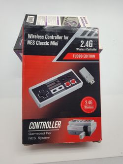 Rechargeable Wireless Controller Gamepad for Nintendo NES Mini Classic Edition Famicom Mini Console Color White