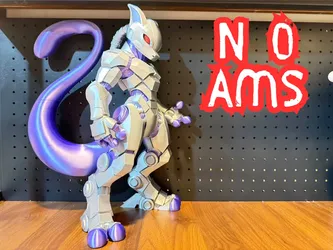 Mecha Mewtwo Statue 25cm Multicolor 3D Printed Pokemon Figure