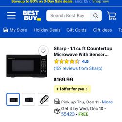 Sharp microwave countertop