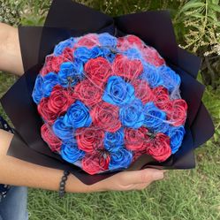 Custom Ribbon Rose Bouquets