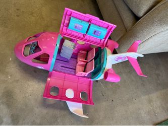 Barbie Dream Mattel 28 inch Airplane / Jumbo Jet Vacation Pink & White
