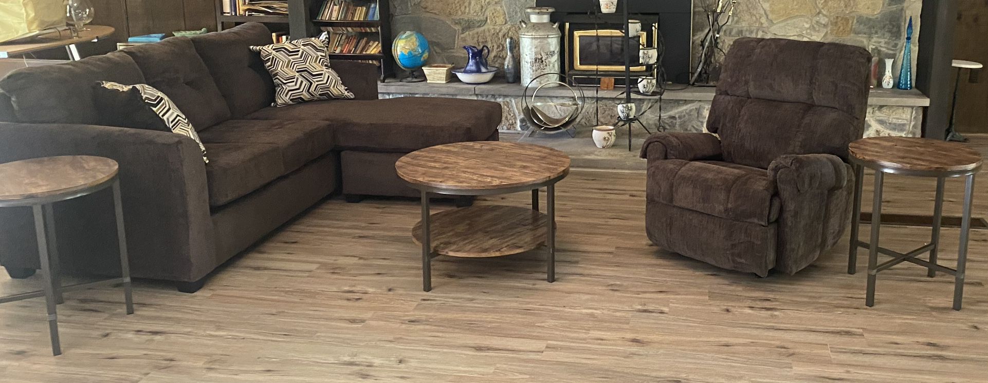 New Brown Living room Set With Tables