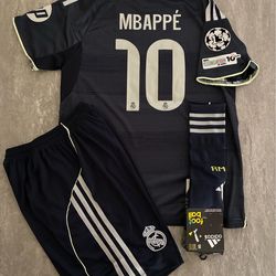 Kids Real Madrid 25/26 Away Mbappe 10 Jersey - sizes 22,24,26,28 Available