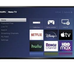 NEW Sealed Box ., Philips 50" Class 4K Ultra HD (2160p) Roku Smart LED TV (50PFL4756/F7 W)