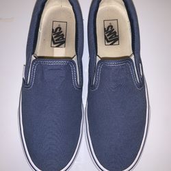 Navy Blue Slip On Vans 