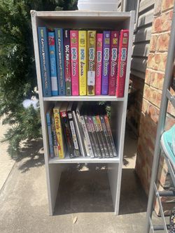 Bookshelf books, movies