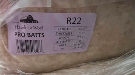 Havelock Wool PRO Batt Insulation - R22 | 24" OC