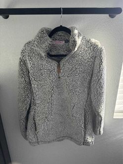 Pink lily Sherpa fleece size M