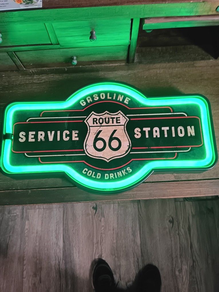 Route 66 Lighted Sign