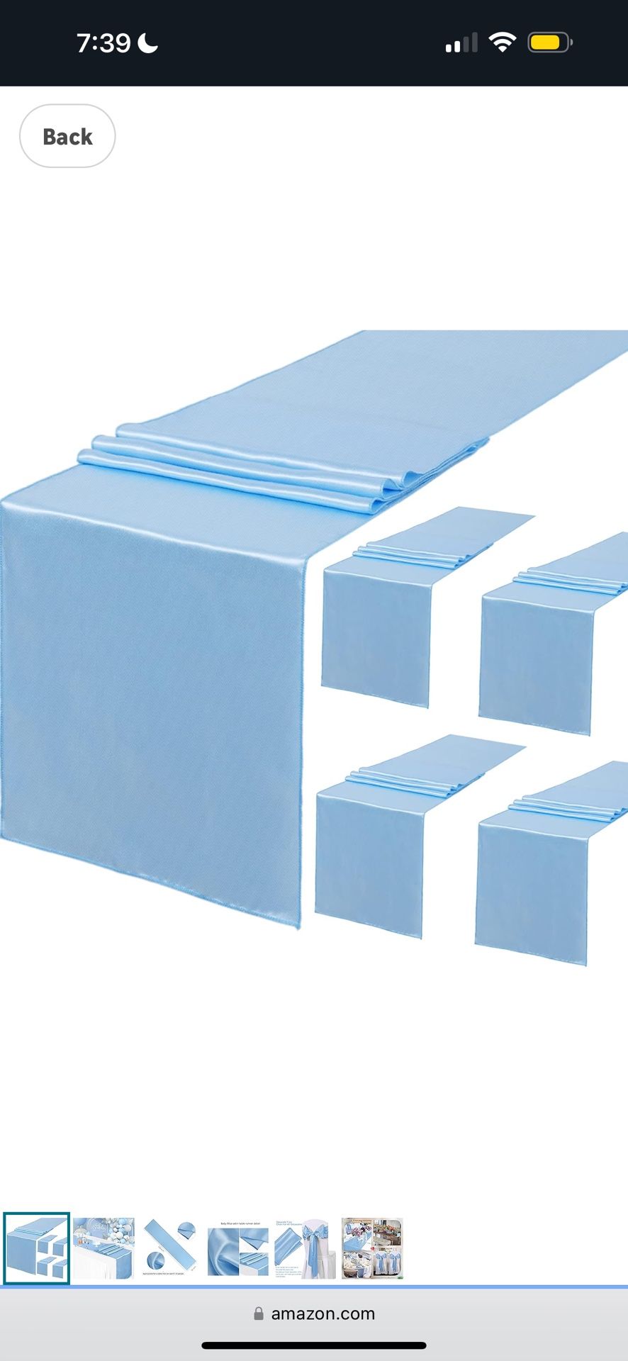 Baby Blue Table Runners