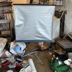 Vintage Rocket Projector Screen 40x40