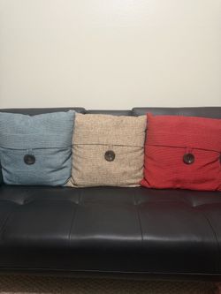 Set of 3 Button Accent Pillows