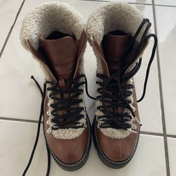 Woman, Leather Boots