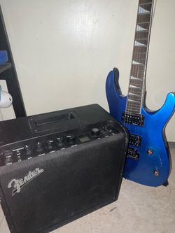 Electric guitar and amp