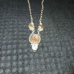  Turquoise red coral in sterling silver ,an necklace