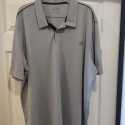 ADIDAS GRAY SHORT SLEEVE SHIRT SIZE 2XL