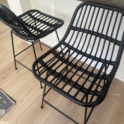 Rattan Bar stool chairs 