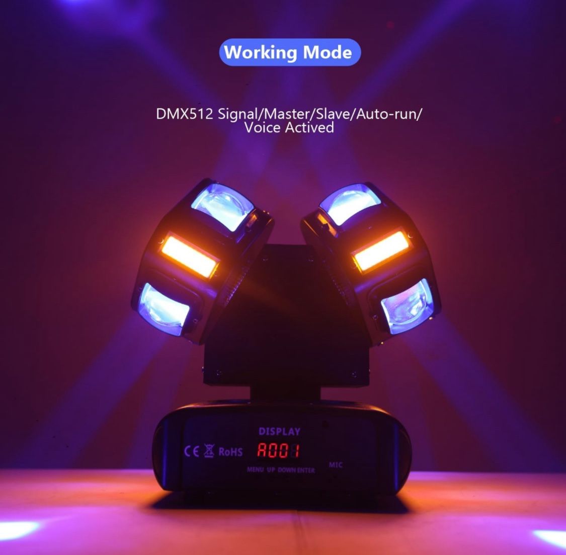 Moving Head DJ Light Double Head 10LED RGBW