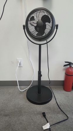 Simple Deluxe Industrial Retro Pedestal Fan, 360 Rotatable Stand Fan, 3 Speed Adjustable, Height Pedestal Stand Fan
