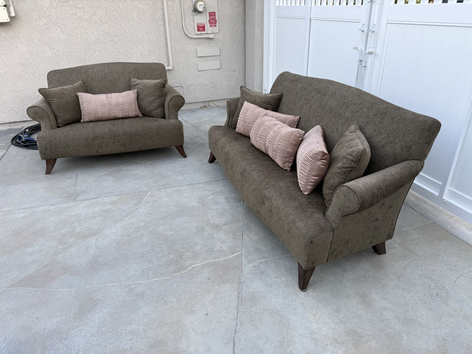 Custom Sofa and Loveseat Set