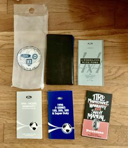 VINTAGE 1996 FORD F-SERIES 150,250,350, AND SUPER DUTY OWNERS MANUEL AND LITERATURE BOOKS