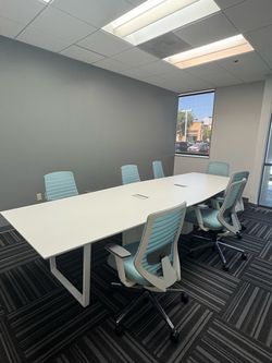 Conference desk and chair set