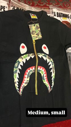 BAPE A Bathing Ape Shark Tee Black Camo