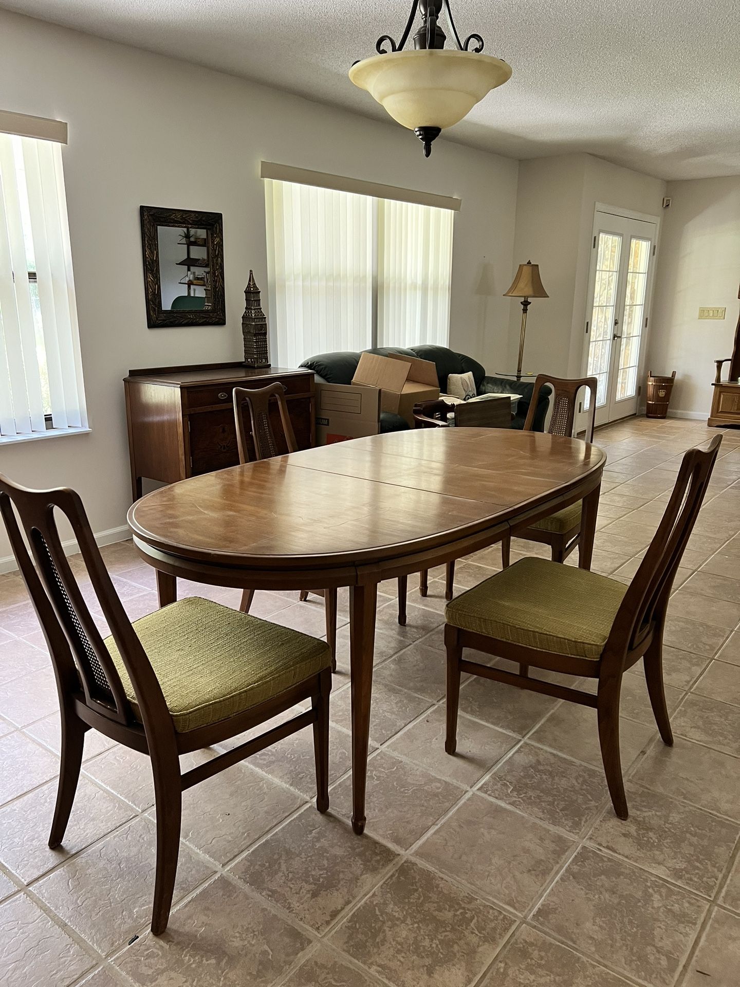 MCM Vintage White Furniture Co Walnut Dining Set