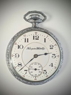 1914 Hampden pocket watch.  Beautiful condition. 110 years old.  Large size 16s. 17 Jewels. Seems to be running strong while I was posting ad but not 