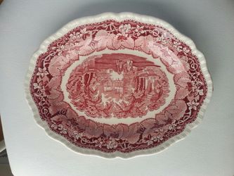 Mason Vista Red pattern platter