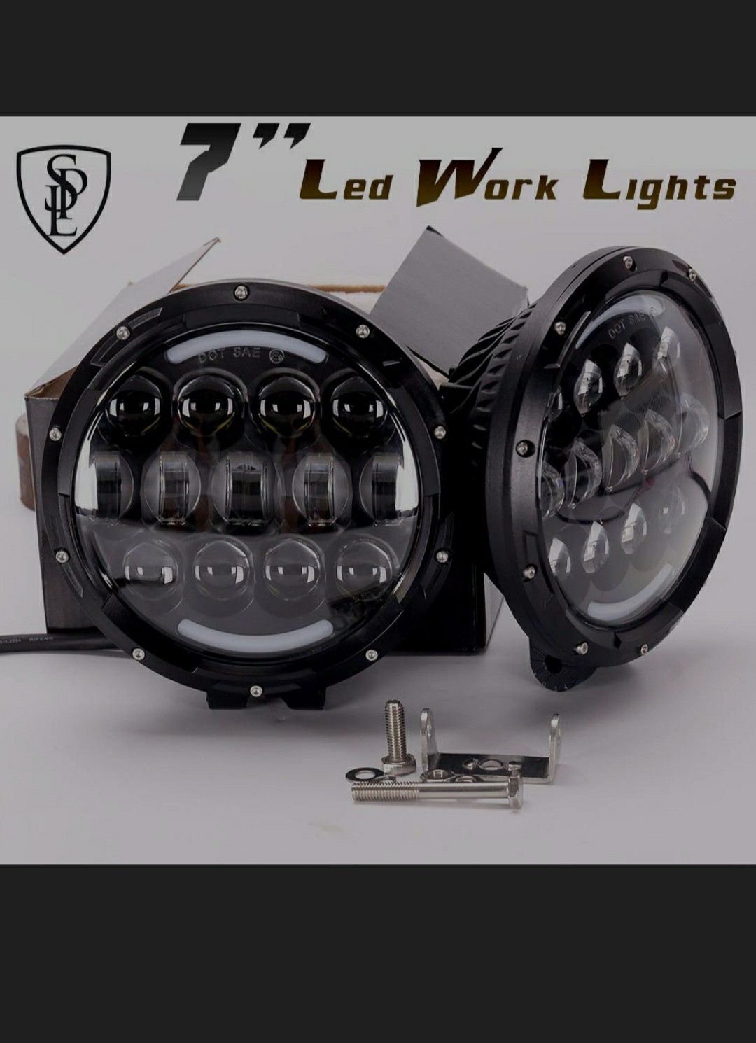 7" Round LED headlight 105W