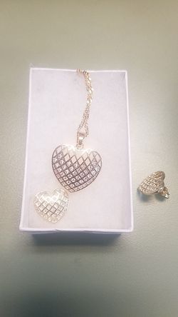 14 k Diamond Heart Jewelry Set