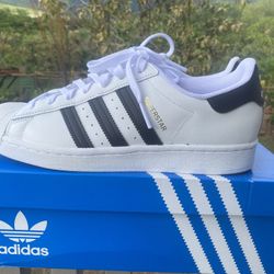 White Adidas Superstars