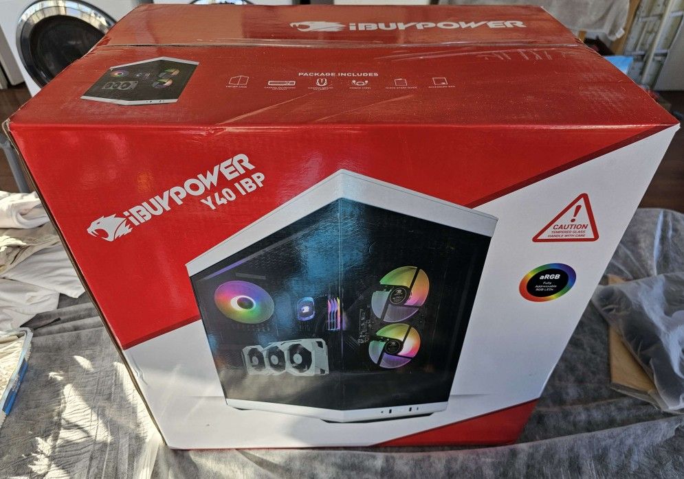 Brand new unopened and sealed Ibuypower Y40 gaming desktop. Intel i7 14700* RTX 4070* DDR5* RGB AIO* 2tb SSD* RGB Hyte 40 CASE