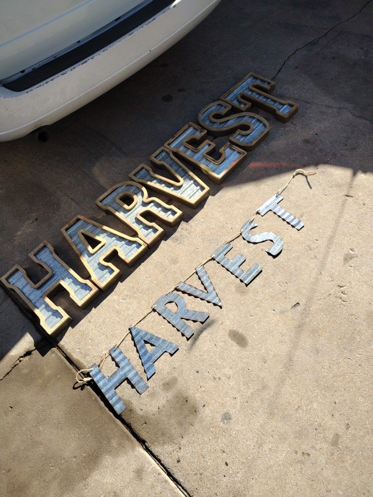 Metal/Wood Harvest Lettering No Offers No Trade 75th Ave Indian School Serious Buyers Only Please