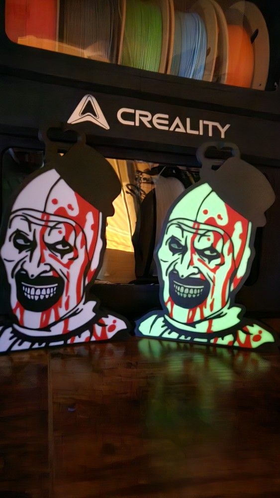 3d Printed Art The Clown Oversized Necklace 