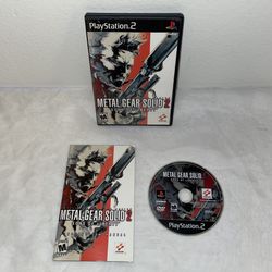 Metal Gear Solid 2 Sons of Liberty SONY PLAYSTATION 2 PS2 GAME COMPLETE CIB
