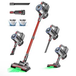 CHOSBE Cordless Vacuum Cleaner, 500W/40Kpa Stick Vacuum with 45Mins Runtime, Self-Standing