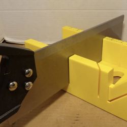 Vintage Popular Mechanics Miter Box With 14-in. Back Saw Kit No. 34479 Made in U.S.A.