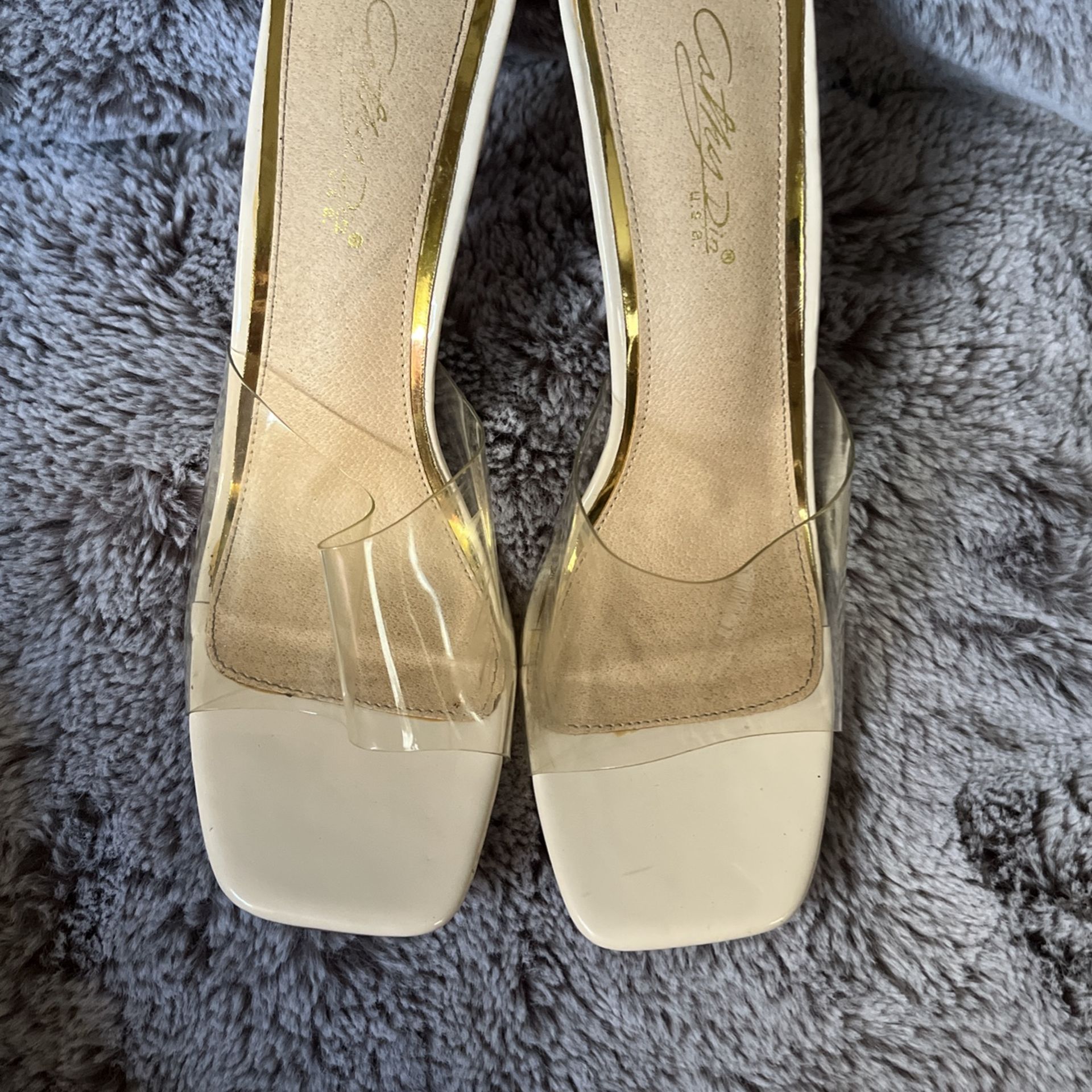 Cathy Din USA Ivory Stiletto Heels 