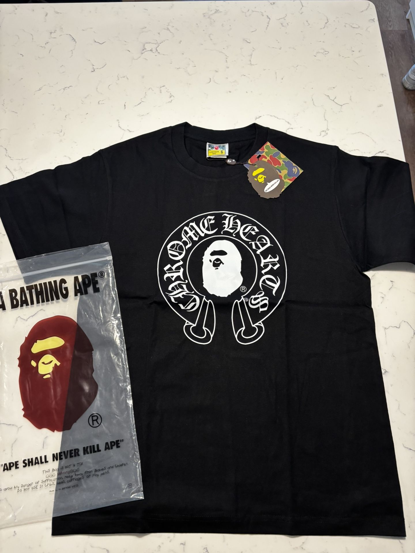 A Bathing Ape X Chrome T-Shirt Size Small